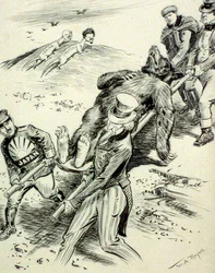 A Hospital Case, Anti-Communist Cartoon, Published During the Red Scare, 1918